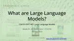 CS6101 2310 - Large Language Models